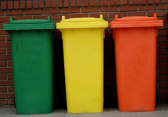 Image showing Rubbish bins