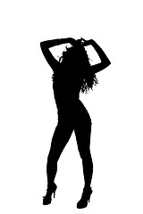 Image showing women dancing in silhouette