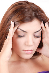 Image showing girl has a headache