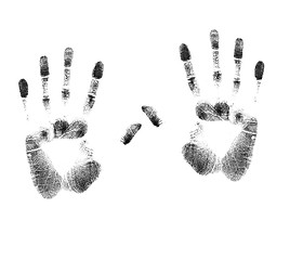 Image showing A Pair OF Hand Prints