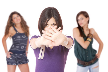 Image showing Group of happy pretty girls