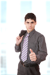 Image showing young business man standing