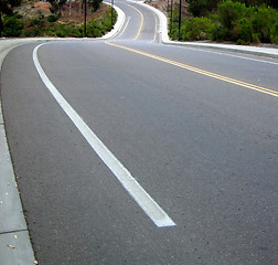 Image showing Downhill road