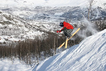 Image showing Alpine skiing in Norway - off piste