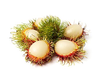 Image showing exotic Thai fruit Rambutan or Ngo