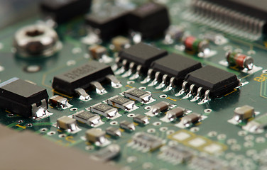 Image showing chips on circuit board