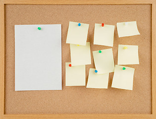 Image showing notes on corkboard