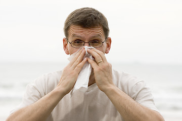 Image showing Sneezing man 