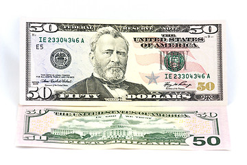 Image showing fifty dollars banknote