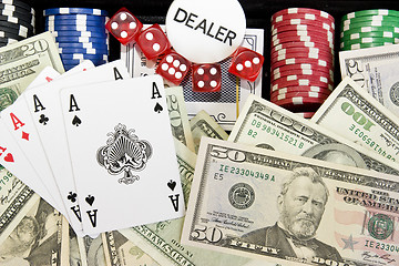 Image showing Gambling set