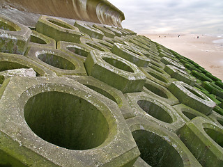 Image showing Sea-wall
