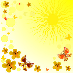 Image showing Abstract yellow spring  background