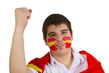 Image showing Spanish soccer fan