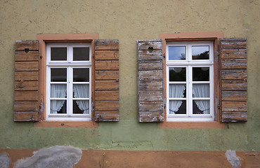 Image showing Old Windows and Shutters