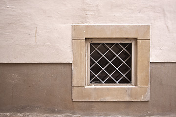 Image showing Old small Cellar Windows and Shutters