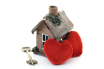 Image showing Key from a house for loving hearts