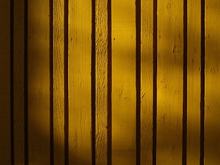 Image showing yellow wooden wall