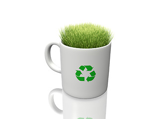 Image showing Grass Coffee Cup