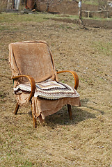 Image showing garden chair with pillow