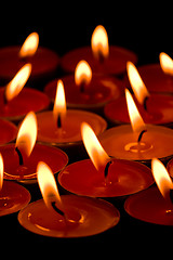 Image showing flaming candles