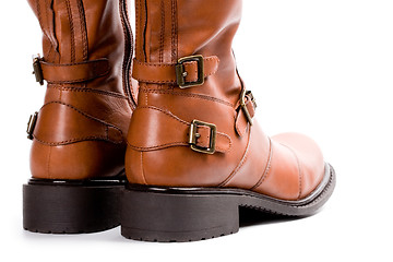 Image showing pair of brown boots