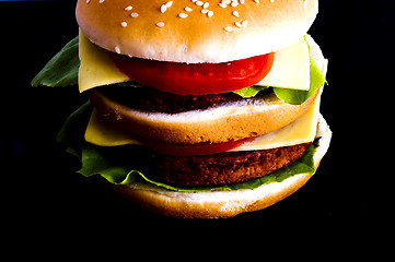 Image showing black burger