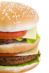 Image showing closeup burger