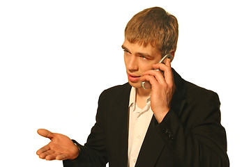 Image showing business call - arguing