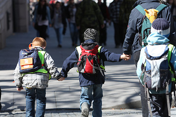 Image showing Children crossing