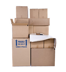 Image showing Moving boxes