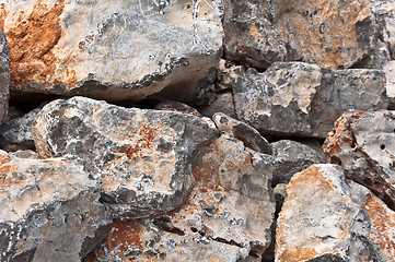 Image showing close up stone texture with cracks