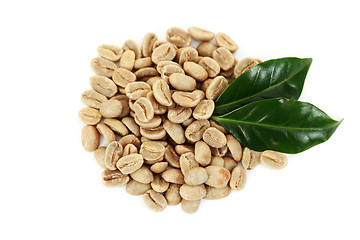 Image showing green coffee beans