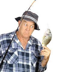 Image showing Surprised Fisherman