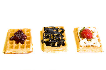 Image showing waffles on white