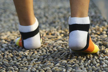 Image showing Walk on the cobblestone