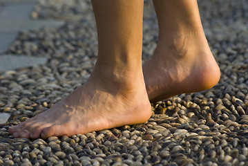 Image showing Walk on the cobblestone