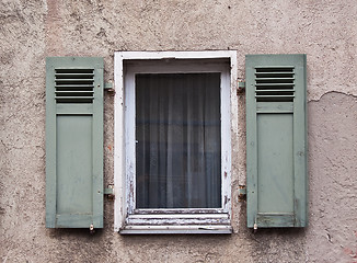 Image showing Old Windows and Shutters