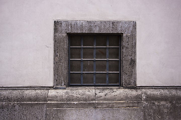 Image showing Old small Cellar Windows and Shutters