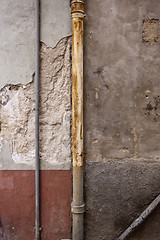 Image showing Old Walls and Rain Gutters