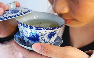 Image showing drink green tea