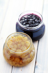 Image showing gooseberry and black currant jam