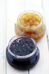 Image showing gooseberry and black currant jam