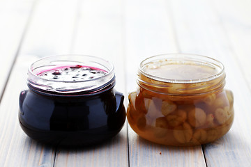 Image showing gooseberry and black currant jam