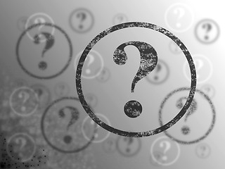 Image showing Question Mark Background BW