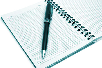 Image showing Notepad and pen