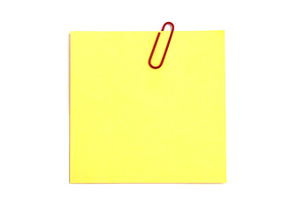 Image showing Yellow notepaper