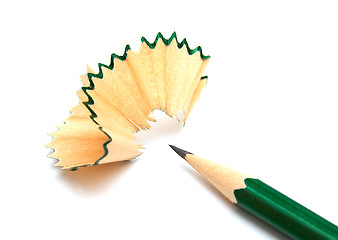 Image showing Pencil and shavings