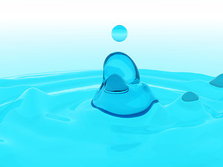 Image showing Blue Abstract Blob
