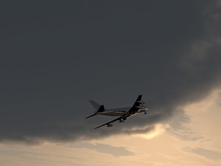 Image showing Plane Flying In The Sky 