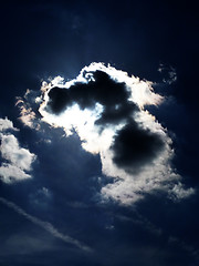 Image showing Sun Behind Clouds